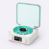 VinylWave Retro Wave speaker in white — studio view